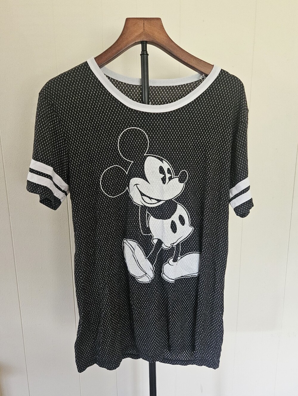 Disney Black and White Mickey Mouse Short Sleeve Jersey Tee Size XXL